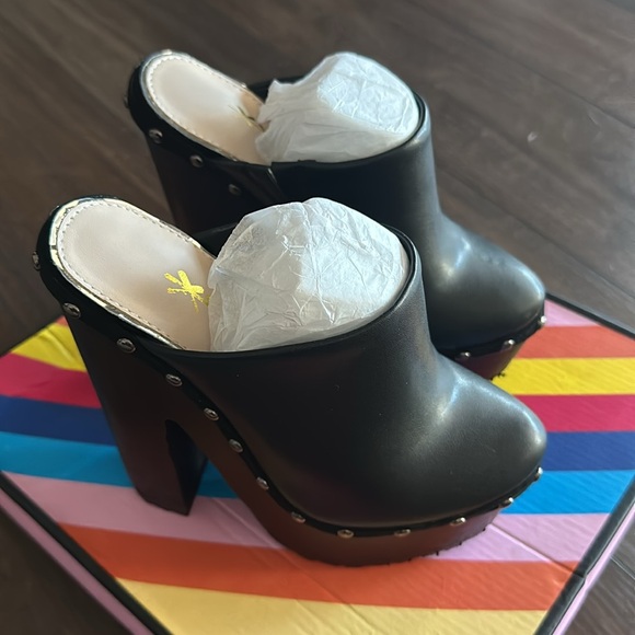 XYD Cork Platform Super High Heels Mules - Picture 2 of 7